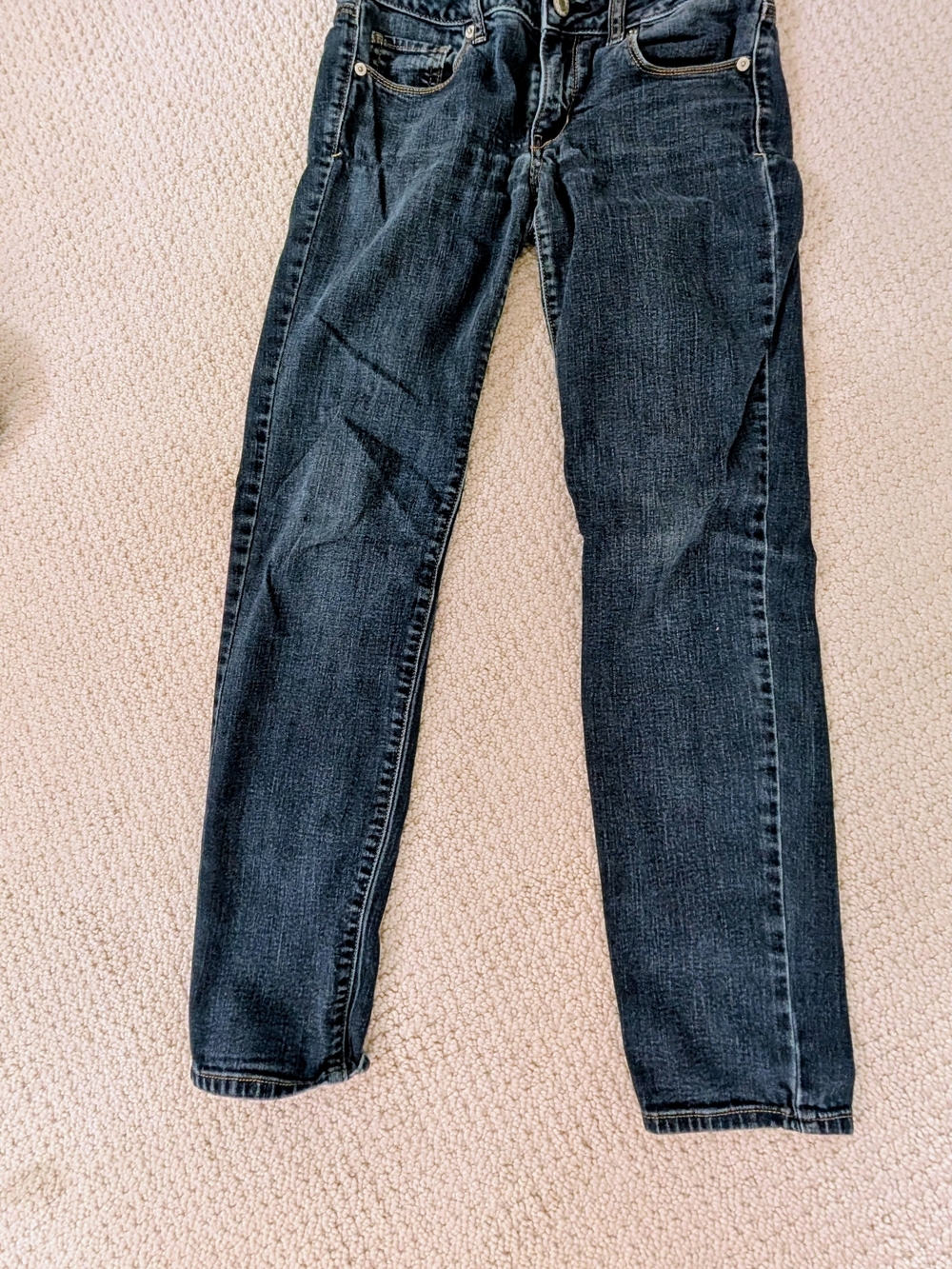 Classic Dark Wash Straight Skinny Jeans